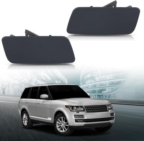 LQI Front Headlight Washer Cover Powerwash Cap Cover Pair Compatible with Land Rover Range Rover 2013-2017 Black LR038767, LR038768 in Saudi Arabia