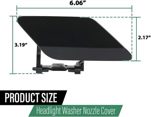 LQI Front Headlight Washer Cover Powerwash Cap Cover Pair Compatible with Land Rover Range Rover 2013-2017 Black LR038767, LR038768 in Saudi Arabia