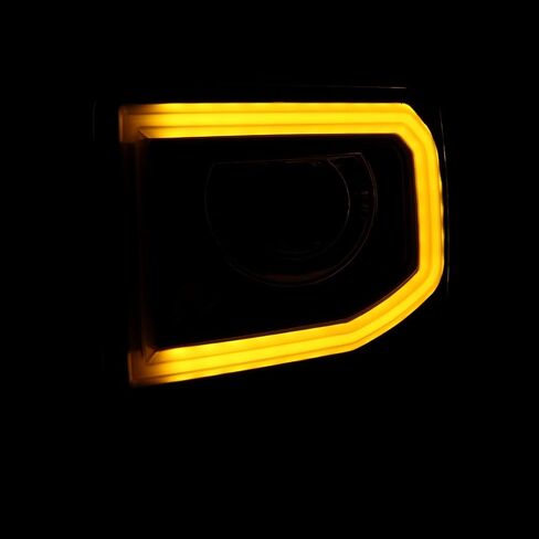 SPEC-D ضبط المصابيح الأمامية لجهاز العرض الأنبوبي LED باللون الأسود والدخان متوافق مع 2014-2015 GMC Sierra 1500 2015-2019 2500HD 3500HD مجموعة المصابيح الأمامية اليسرى + اليمنى in Saudi Arabia