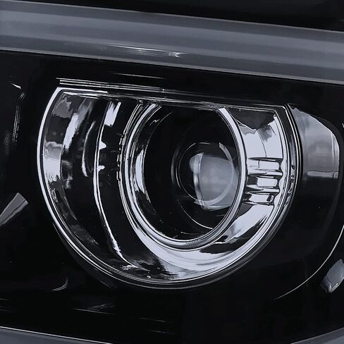 SPEC-D ضبط المصابيح الأمامية لجهاز العرض الأنبوبي LED باللون الأسود والدخان متوافق مع 2014-2015 GMC Sierra 1500 2015-2019 2500HD 3500HD مجموعة المصابيح الأمامية اليسرى + اليمنى in Saudi Arabia