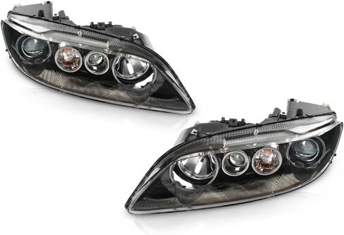 ANDPLAY مجموعة المصابيح الأمامية اليسرى واليمنى متوافقة مع Mazda 6 Mazdaspeed 2006-2007 Fit Mazda 6 (الطراز الفرعي: i،S،GS،GT) 2006 2007 2008 GP7A510L0B-PFM، GP7A510K0B-PFM عدسة شفافة in Kuwait