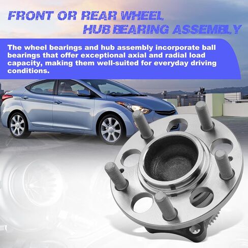 Rear Wheel Hub Bearing Assembly Compatible with Hyundai Elantra, Elantra Coupe, Elantra GT, Compatible with Veloster, Compatible with Kia Forte, Forte Koup, Forte5 in Saudi Arabia