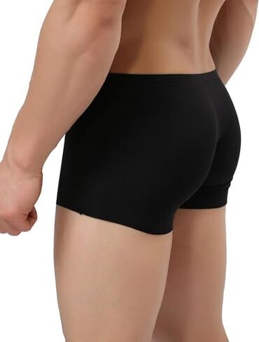 Men's Traceless Ice Silk Boxers Briefs Sexy See-Through underpants in Saudi Arabia
