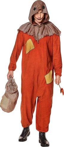 Spirit Halloween Trick ’r Treat Adult Sam Hooded Plush Union Suit Costume | Officially Licensed | Horror Costume in Saudi Arabia