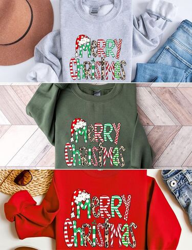 Tegoprints Christmas Meowy Funny Cats Unisex Sweatshirt Adult Tops in Saudi Arabia