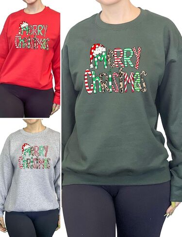 Tegoprints Christmas Meowy Funny Cats Unisex Sweatshirt Adult Tops in Saudi Arabia