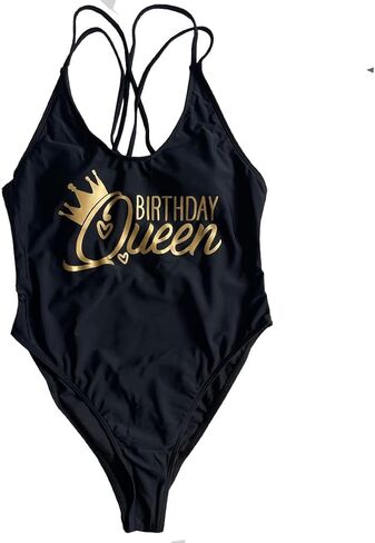 Bride Squad Bachelorette Pool Party One Piece High Leg Swimsuit in Saudi Arabia
