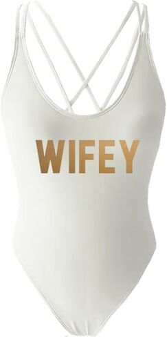 Bride Squad Bachelorette Pool Party One Piece High Leg Swimsuit in Saudi Arabia