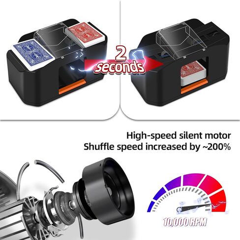 ماكينة خلط البطاقات التلقائية، لألعاب البطاقات المنزلية مثل Texas Hold'em، والبوكر، والبلاك جاك، والمزيد، ماكينة خلط البطاقات القابلة لإعادة الشحن تقدم اختيارات للهدايا. in Kuwait