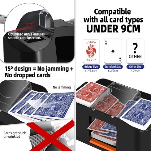 ماكينة خلط البطاقات التلقائية، لألعاب البطاقات المنزلية مثل Texas Hold'em، والبوكر، والبلاك جاك، والمزيد، ماكينة خلط البطاقات القابلة لإعادة الشحن تقدم اختيارات للهدايا. in Kuwait