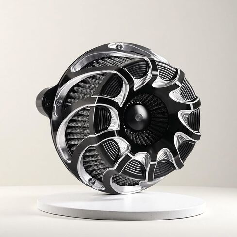 Air Cleaner Intake Filter for Harley M8 engine Street Electra Road King Glide 2024-Later Touring, Softail 2025-later (Gloss Black -Gray Filter, Spike Turbine Type) in Saudi Arabia