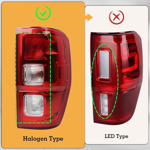Halogen Tail Light Assembly Compatible With 2019-2022 Ford Ranger Rear Lamp Driver Side Replacement KB3Z-13405-F FO2800273 in Saudi Arabia