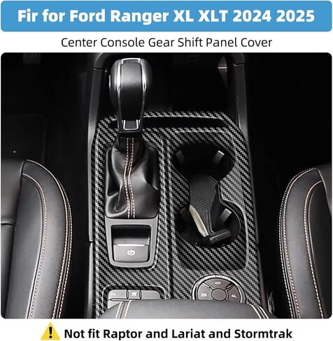 Center Console Gear Shift Panel Cover for Ford Ranger XL XLT 2024 2025 Accessories Interior Decorations Carbon Fiber Style Accessories in Kuwait