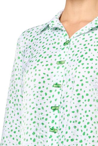 MULTIPLES Women's Turn-Up Cuff Three Quarters Sleeves Button Front Hi-Low Shirt in Saudi Arabia