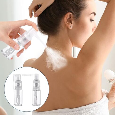 KALIONE 2-Pack 25ml Empty Powder Spray Bottles, Reusable Detachable Travel Bottles, Body Care Accessories for Face, Hair, Body, Nail in Saudi Arabia