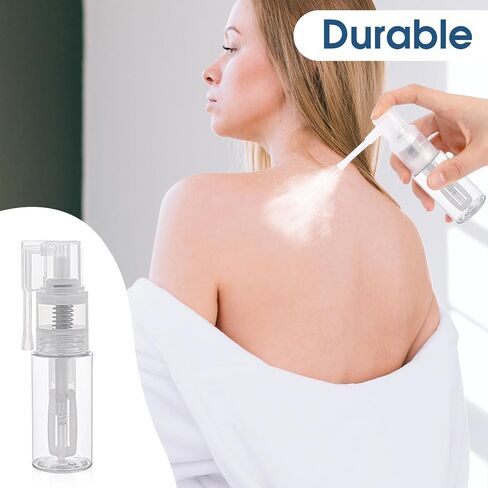 KALIONE 2-Pack 25ml Empty Powder Spray Bottles, Reusable Detachable Travel Bottles, Body Care Accessories for Face, Hair, Body, Nail in Saudi Arabia
