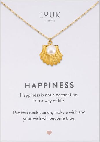 LUUK LIFESTYLE Necklace with Pendant, Waterproof Stainless Steel Chain, Elegant Design & Everyday Necklace for Women, Jewelry Gift Idea in Saudi Arabia