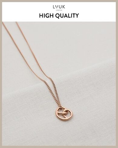 LUUK LIFESTYLE Necklace with Pendant, Waterproof Stainless Steel Chain, Elegant Design & Everyday Necklace for Women, Jewelry Gift Idea in Saudi Arabia