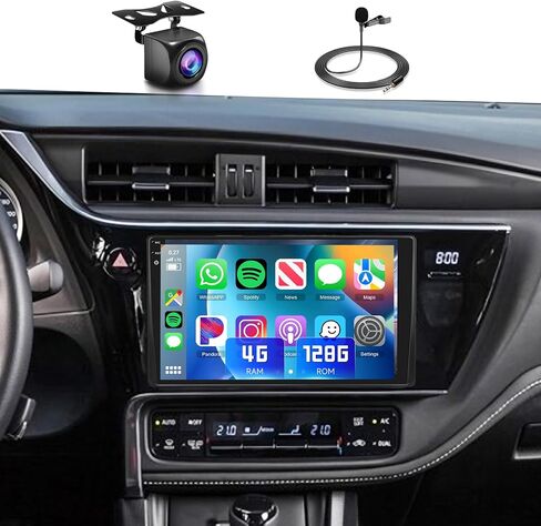 Android 13 4G+64G Radio for Toyota Corolla 2017 2018 2019 Car Stereo with Wireless Carplay Android Auto,5.0 Bluetooth DSP 32EQ,9inch 1280x720P IPS Touch Screen,FM/RDS GPS WiFi IP69K AHD Backup Camera in Kuwait