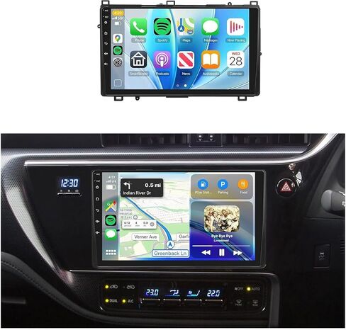 Android 13 4G+64G Radio for Toyota Corolla 2017 2018 2019 Car Stereo with Wireless Carplay Android Auto,5.0 Bluetooth DSP 32EQ,9inch 1280x720P IPS Touch Screen,FM/RDS GPS WiFi IP69K AHD Backup Camera in Kuwait