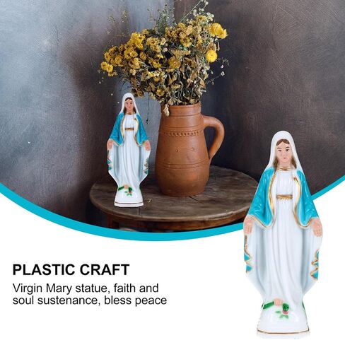 BESPORTBLE Virgin Mary Statue, Plastic Mary Statue Blessed Virgin Mother Statues Virgin Mary Figurines for Catholic Religious Home Decor, 6 Inch in Saudi Arabia