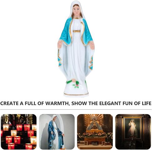 BESPORTBLE Virgin Mary Statue, Plastic Mary Statue Blessed Virgin Mother Statues Virgin Mary Figurines for Catholic Religious Home Decor, 6 Inch in Saudi Arabia