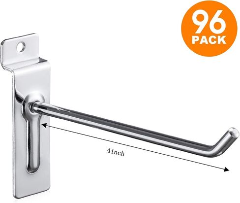 Polmart 10 "Heavy Silver Slatwall Panel Hooks - Pack 96 (10 بوصة) in Kuwait
