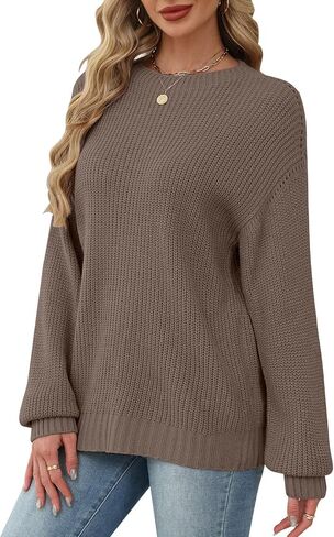 Lylinan Womens Sweaters Long Sleeve Sweatshirts for Women Fall Fashion Tops Trendy Outfits Laides Tunics S-XXL in Saudi Arabia