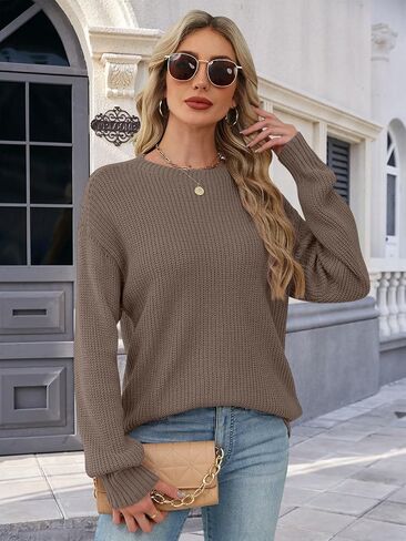 Lylinan Womens Sweaters Long Sleeve Sweatshirts for Women Fall Fashion Tops Trendy Outfits Laides Tunics S-XXL in Saudi Arabia