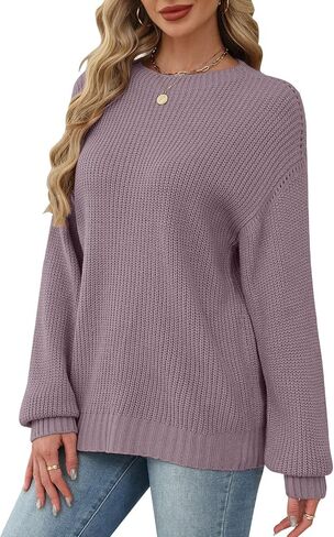 Lylinan Womens Sweaters Long Sleeve Sweatshirts for Women Fall Fashion Tops Trendy Outfits Laides Tunics S-XXL in Saudi Arabia