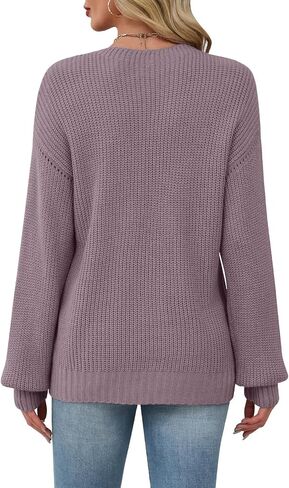 Lylinan Womens Sweaters Long Sleeve Sweatshirts for Women Fall Fashion Tops Trendy Outfits Laides Tunics S-XXL in Saudi Arabia