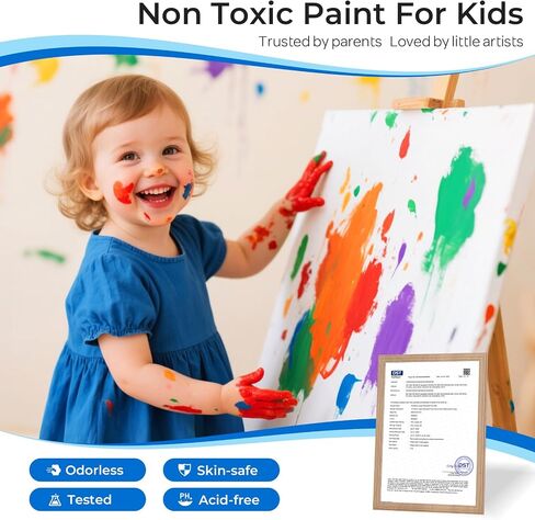 15 Colors Large Washable Paint Set(33.8 oz, 1000ml),Bulk Paint Supplies Non Toxic Tempera Paint for Kids Toddlers, Poster & Finger Paint for Art DIY Craft Classroom School Home - with Pump in Kuwait