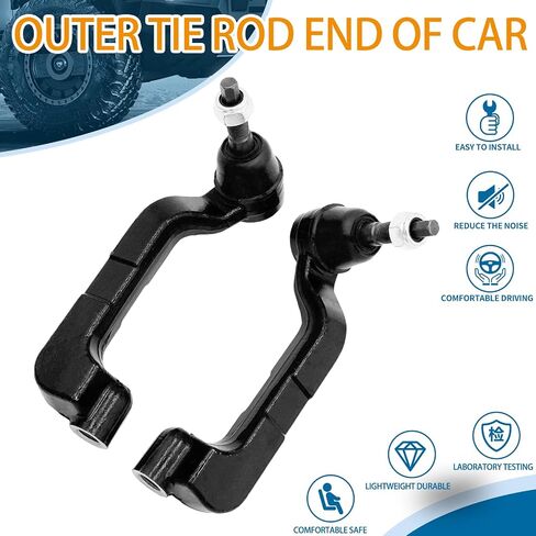 نهاية قضيب التعادل الخارجي 2 قطعة يسار ويمين، استبدال لـ 2012-2018 Ford Focus 2013-2018 Escape C-Max 2014-2018 Transit Connect 2015-2019 Lincoln MKC، استبدال OE #: ES800955 ES800954 أسود in Kuwait
