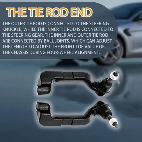 نهاية قضيب التعادل الخارجي 2 قطعة يسار ويمين، استبدال لـ 2012-2018 Ford Focus 2013-2018 Escape C-Max 2014-2018 Transit Connect 2015-2019 Lincoln MKC، استبدال OE #: ES800955 ES800954 أسود in Kuwait