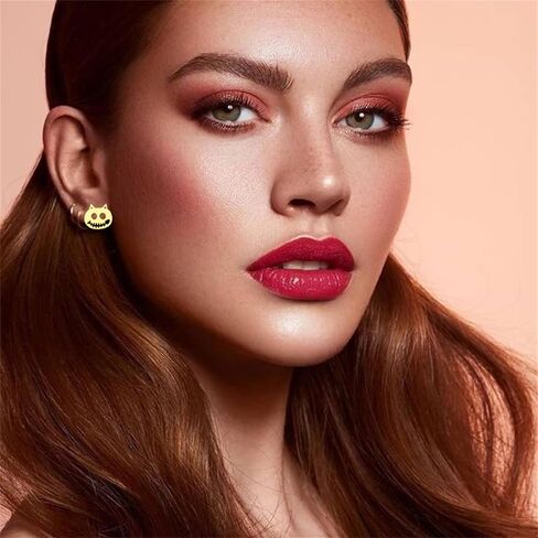 WCRAZYE 3 أزواج من أقراط شبح الخفافيش للهالوين للنساء من الفولاذ المقاوم للصدأ أقراط شبح الخفافيش اللطيفة الصغيرة أقراط شبح الهالوين التنكرية هدايا مجوهرات الحفلات in Saudi Arabia