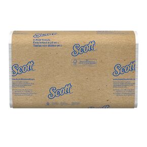 Scott Essential C fold Paper Towels (06041), Low Wet Strength, 13.15" x 10.125", White, 12 Pack / Case, 200 Sheets / Pack, 2,400 Towels