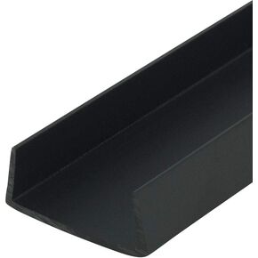 Outwater Plastics Black 1-1/4'' Styrene Plastic U-Channel/C-Channel 36 Inch Lengths (Pack of 4)