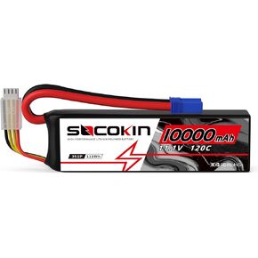 3S Lipo Battery 10000mah 120C with EC5 Connector Soft Case for RC Car Boat Truck Helicopter Airplane Drone FPV RC Hobby