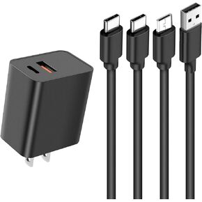 Fast Charger for All Kindle Fire Tablets 15W Wall Charger with 5FT USB C&Micro USB Charging Cords for Fire HD 7 8 10 Plus/Kids/Kids Pro, Kindle E-Reader, Kindle Paperwhite, Amazon Fire Max 11
