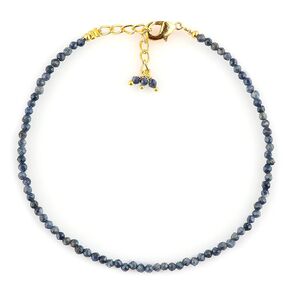 Natural Amazonite Beads Bracelet Micro Faceted Gemstones Jewelry For Her, Birthstone Energy Healing Crystals, Rose Gold Plated Chain 8 inch (Amazonite)