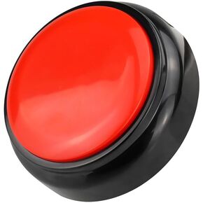 Recordable Button Record Talking Button Dog Buttons for Communication Talking Buttons for Dogs 30 Second Recording Buttons Sound Effect Button Game Buzzer (Red)