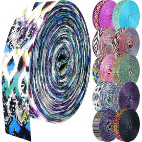 Grosun 1.5 inch Patterned Nylon Webbing Belt Webbing Straps Purse Straps Backpack Straps Nylon Belt for Seatbelt, Bags, Backpacks, Luggage