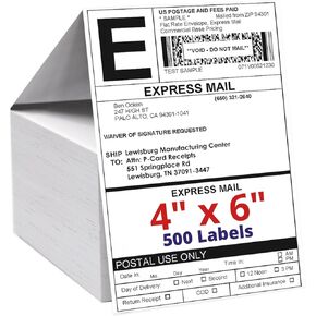 HABGP Labels for Storage Bins, Matte Removable Storage Bin Labels, 6 X 4 Inch Tear Resistant Large Labels for Organizing Storage Bin, White Blank Box Labels for Home, School, Business(60 Labels)