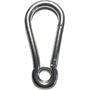 US STAINLESS Stainless Steel 316 Spring Hook with Eyelet Carabiner 1/2 (13mm) Marine Grade