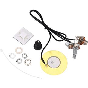 Bnineteenteam 50mm Metal Pickup Piezo Transducer Prewired Amplifier Pick Up with 6.35mm Interface for Guitar and Acoustic Instruments Accessories