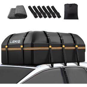 LekeSpring Car Roof Bag, 22 Cubic Feet Rooftop Cargo Carrier Bag, Roof Car Storage Bag Cargo Carrier, Waterproof for Most Cars in Kuwait