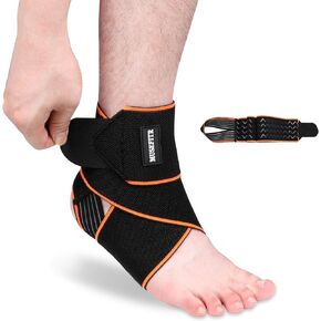 1 Pack Adjustable Ankle Brace for Women and Men-Ankle Support Brace for Sprained Ankle,Plantar Fasciitis，Achilles Tendon-Compression Ankle Wrap for Volleyball,Running,Tennis-Universal Size fits All