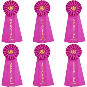 6 Pcs Special Award Ribbons with Event Card and String Purple Place Ribbons Participation Ribbon Achievement Prize Ribbons for Kids School Competition Contests Sports Event Office Team