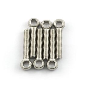 6pcs M6x30mm Eye Bolt Screw Lifting Ring Eye Bolts 304 Stainless Steel Axle Pin Split Pin Shaft Pin Dowel Bolt Ring Screw Loop Hole Bolt
