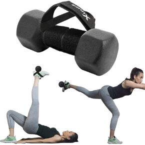 Xuuza 2 Pack Weight Tibialis Trainer, Nylon Arm Ankle Strap For Dumbbell Tib Bar Up To 11 lb, Hook & Loop Fastening Strength Training For Knees Calf Toes, No Slipping, Adjustable, For Women Men
